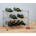 Adjustable DIY Chrome Wire Metal Wine Bottle Display Shelf